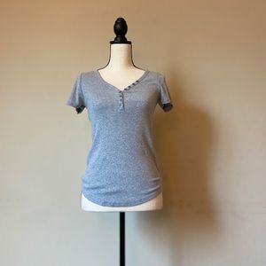 Ambiance Gray Button T-shirt